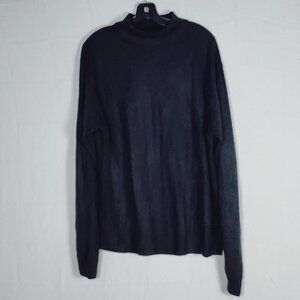 Dockers Black Acrylic Long Sleeve Mock Neck Basic Soft Pullover Sweater Size XL